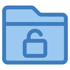 Obraz premium Folder Unlock Icon Element For Design