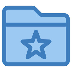 Folder Star Icon Element For Design