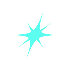 Psychedelic Y2K star symbol. Abstract retro element in modern shape. This cool logo represents 90s nostalgia with a bold geometric form, perfect for trendy decoration or art collection.