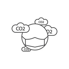 earth wears a mask icon 