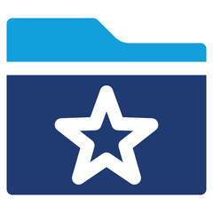 Folder Star Icon Element For Design