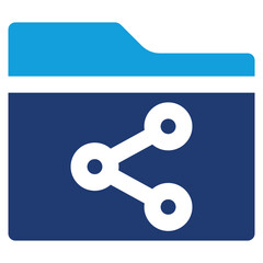Folder Share Icon Element For Design