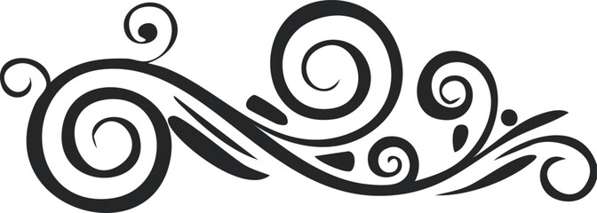 Graceful and Whimsical Vector Scrollwork with Fine Line Art, Floral Tendrils, and Delicate Calligraphy Motifs – Vintage Art Nouveau and Victorian-Inspired Design

