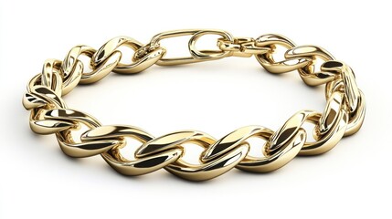 Obraz premium Gold bracelet with a chunky chain design