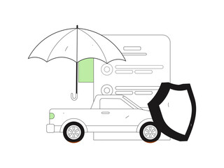 Buy insurance for car flat character vector concept operation illustration

