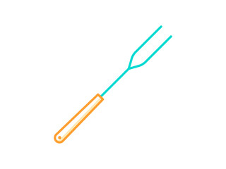 Carving Forks icon. Barbecue icon and symbol. Barbecue elements. Barbecue equipment. Simple flat vector icon.