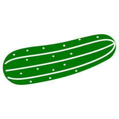 Fresh organic green vegetable Cucumber icon vector illustration on Transparent background PNG image