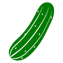 Fresh organic green vegetable Cucumber icon vector illustration on Transparent background PNG image