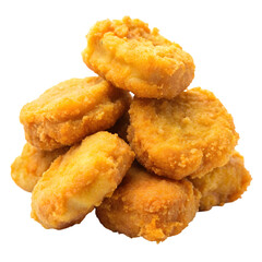 Juicy Chicken Nuggets White Background Image