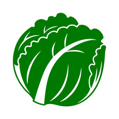 Healthy Red Cabbage Vegetable Silhouette Icon Design Vector Illustration on Transparent Background PNG Image