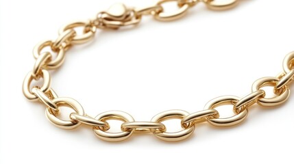 Obraz premium Gold chain bracelet, close-up