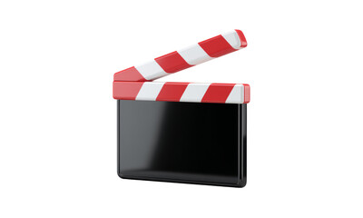 Fototapeta premium Download stock image of movie clapperboard for film production industry use isolated on transparent background