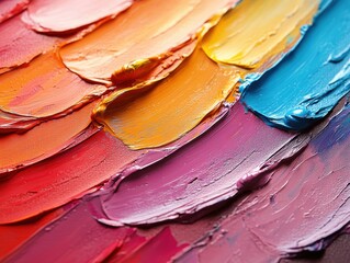 Vibrant abstract paint texture showcasing layered colors in artistic creation