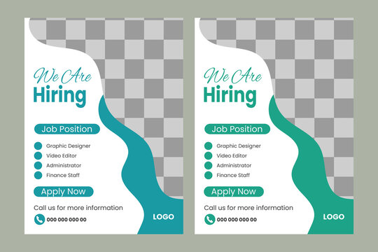  We are hiring poster design template

