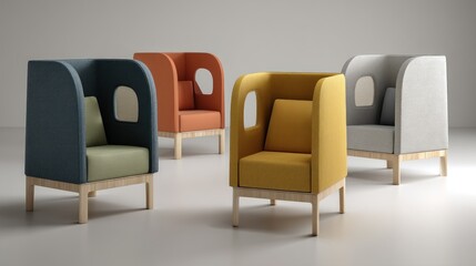 Cozy, modern, upholstered seating