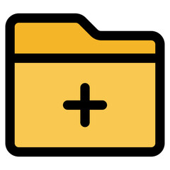 Obraz premium Folder Add Icon Element For Design