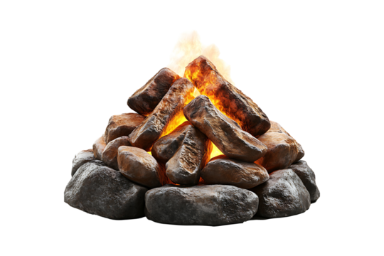 Bon fire isolated on transparent background
