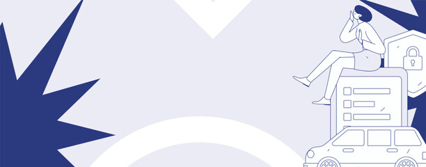 Buy insurance for car flat character vector concept operation illustration  © Lyn Lee