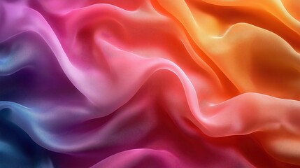 Fototapeta premium Abstract rainbow-colored background with flowing silk cloth