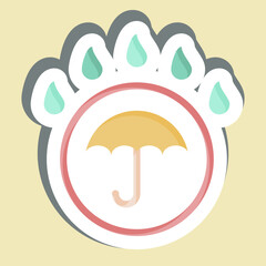 Sticker Waterproof. related to Bedding symbol. design editable