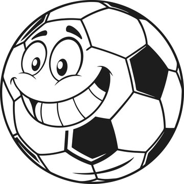 Happy Soccer Ball Mascot &ndash; Fun and Playful Cartoon Illustration