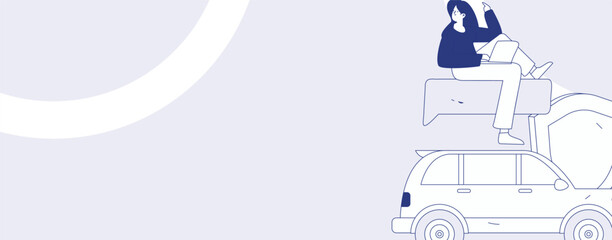 Buy insurance for car flat character vector concept operation illustration  © Lyn Lee