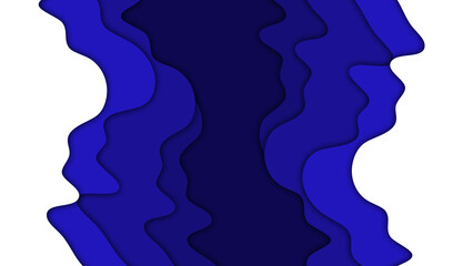 Abstract layered background with paper cut effect in soft colors. Minimal, clean, and creative design perfect for branding, presentations, and invitations.