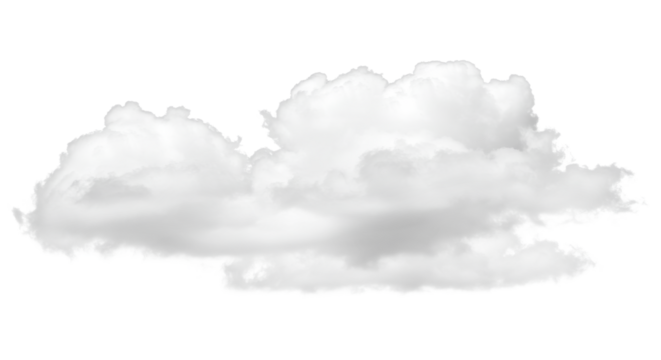 Majestic isolated cloud against stark black