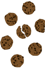 chocolate chip cookies vector for your good design