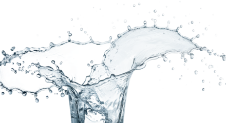 Splashing water frozen in time