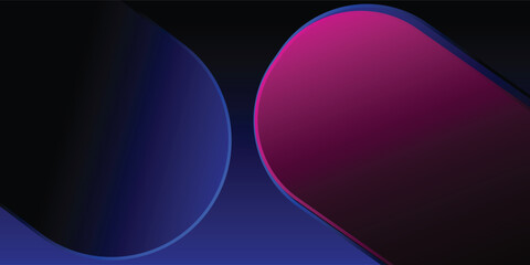 Rainbow Colored Pattern with Abstract Curved Lines. Vector Spiral Lines with Gradient on Black Background