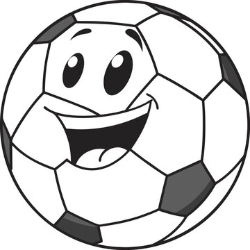 Happy Soccer Ball Mascot &ndash; Fun and Playful Cartoon Illustration