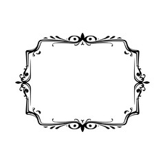 Elegant Black and White Ornate Frame Design