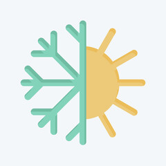 Icon Thermoregulation. related to Bedding symbol. flat style. design editable