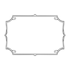 Elegant Vintage Frame Vector Illustration: Decorative Border on White