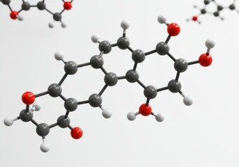 Molecular structure with interconnected atoms background