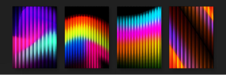 Four colorful abstract vertical gradient stripes suitable for backgrounds, posters, banners, websites, and graphic design projects needing vibrant colors and modern look.