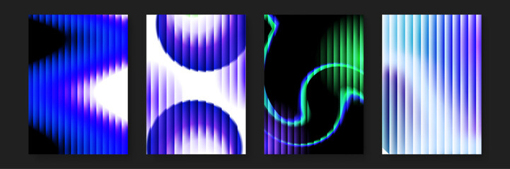 Obraz premium Abstract colorful patterns with vertical stripes suitable for backgrounds, print designs, textiles, web graphics, and artistic projects. Bold, vibrant, modern.