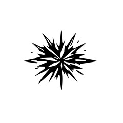 Fototapeta premium Abstract Black Burst Vector, Explosive Radial Design on White