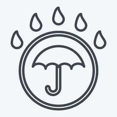Icon Waterproof. related to Bedding symbol. line style. design editable