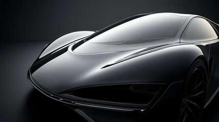 Fototapeta premium A sleek, modern black car showcasing innovative design and engineering.