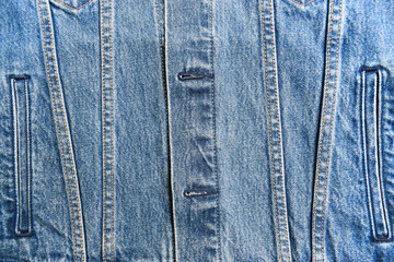 Fototapeta premium seam of blue denim texture background, jean fashion style