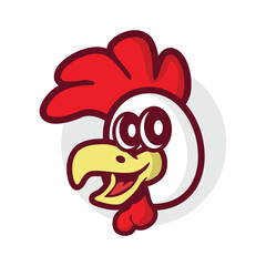 Rooster Food Mascot Icon