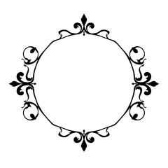 Elegant Floral Frame Vector Illustration on White Background