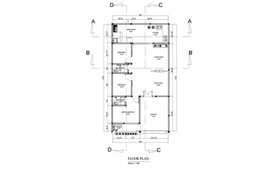 Floor Plan 1 Story House And 2 Story in 1 Room