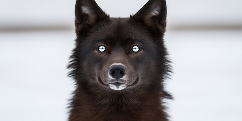 silver-eyed wolf winter grey