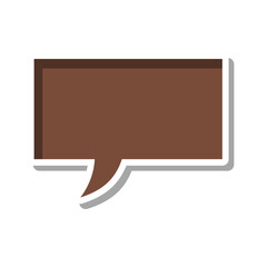 brown speech bubble element