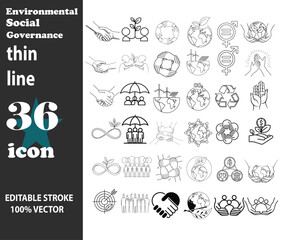 Environmental Icons Thin Line Hand Drawn Doodle Style Ecology Symbols for Sustainability and Green Living Concepts