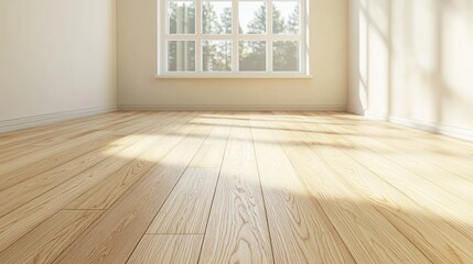Bright and airy light wood floorboards in a modern room setting