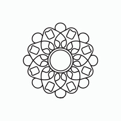 Traditional Henna Mandala. round ornamental round lace pattern